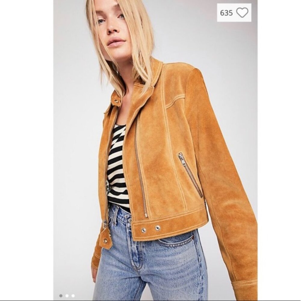 Free People In The Street Suede Jacket Size XSmall XS